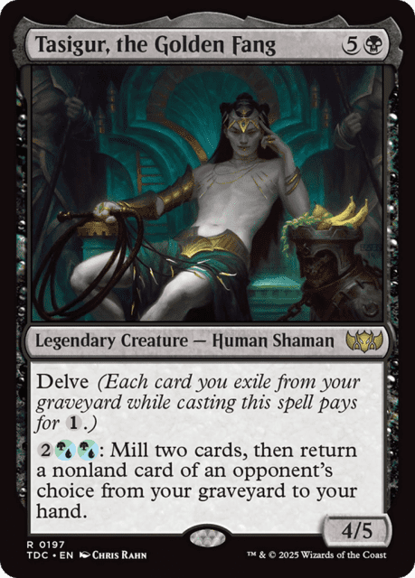 Tasigur, the Golden Fang (197) — Tarkir: Dragonstorm Commander