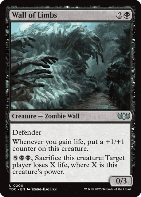 Wall of Limbs (200) — Tarkir: Dragonstorm Commander