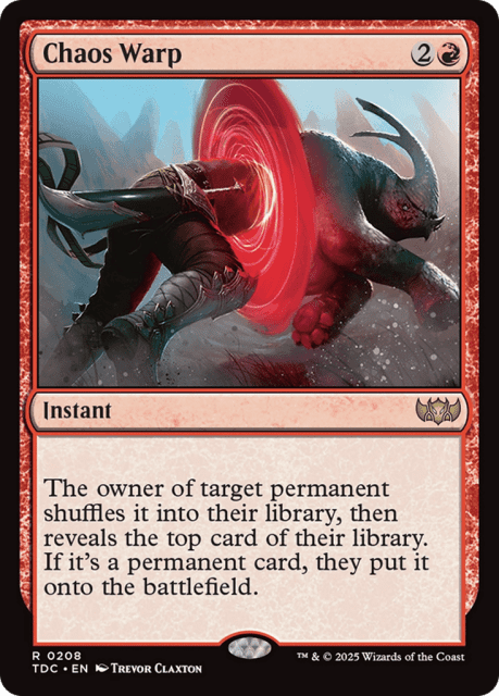 Chaos Warp (208) — Tarkir: Dragonstorm Commander