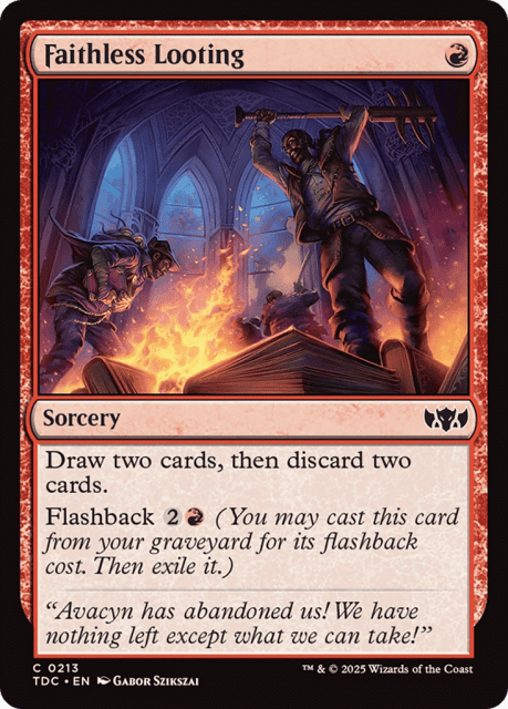 Faithless Looting (213) — Tarkir: Dragonstorm Commander