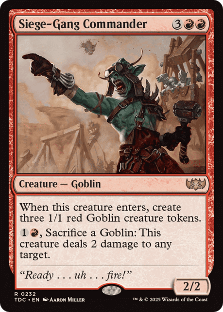 Siege-Gang Commander (232) — Tarkir: Dragonstorm Commander