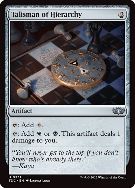 Talisman of Hierarchy (331) — Tarkir: Dragonstorm Commander