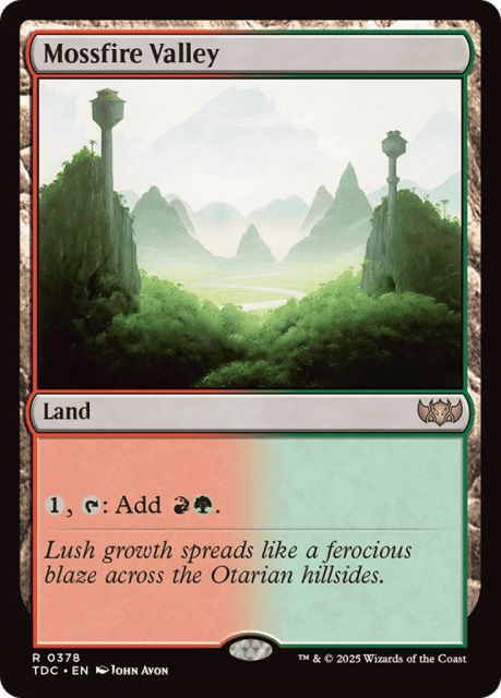 Mossfire Valley (378) — Tarkir: Dragonstorm Commander
