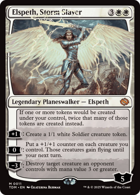 Elspeth, Storm Slayer (11) — Tarkir: Dragonstorm Promos