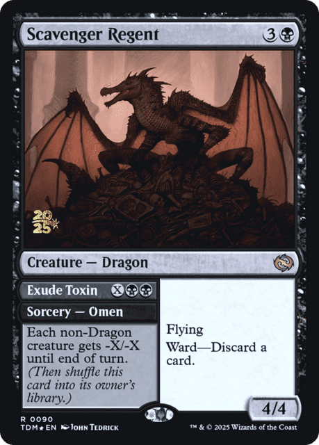 Scavenger Regent // Exude Toxin (90) — Tarkir: Dragonstorm Promos