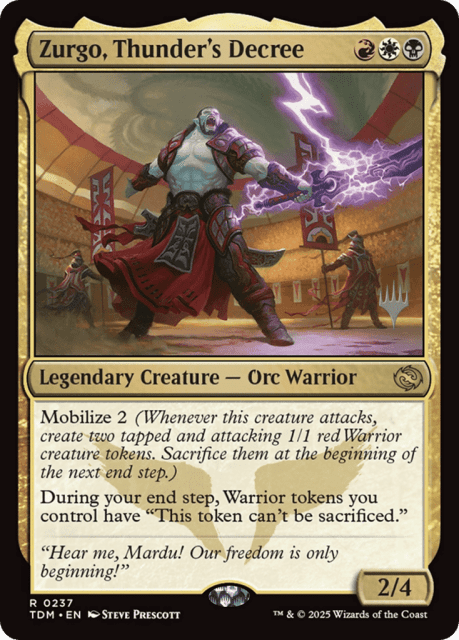 Zurgo, Thunder's Decree (237) — Tarkir: Dragonstorm Promos