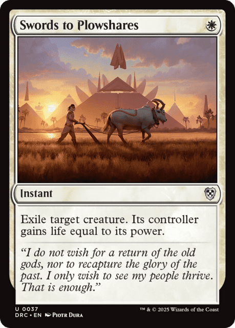Swords to Plowshares (37) — Aetherdrift Commander