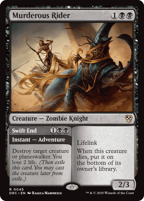 Murderous Rider // Swift End (45) — Aetherdrift Commander