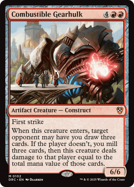 Combustible Gearhulk (102) — Aetherdrift Commander