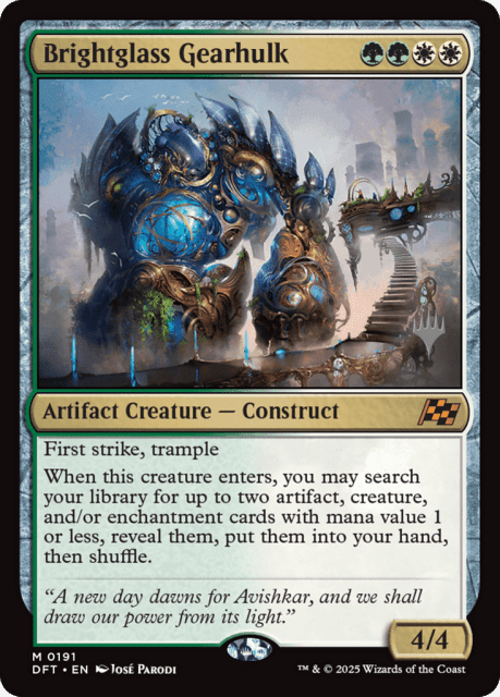 Brightglass Gearhulk (191) — Aetherdrift Promos