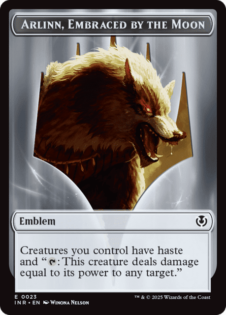 Arlinn, Embraced by the Moon Emblem (23) — Innistrad Remastered