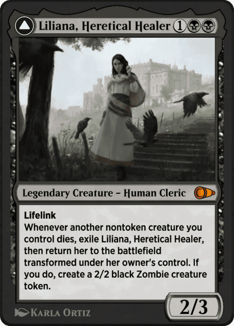 Liliana, Heretical Healer // Liliana, Defiant Necromancer (96) — Pioneer Masters