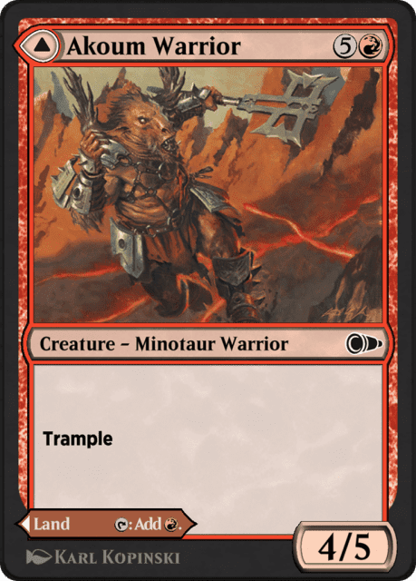 Akoum Warrior // Akoum Teeth (122) — Pioneer Masters