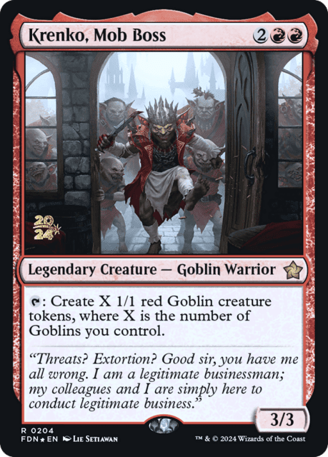 Krenko, Mob Boss (204) — Foundations Promos