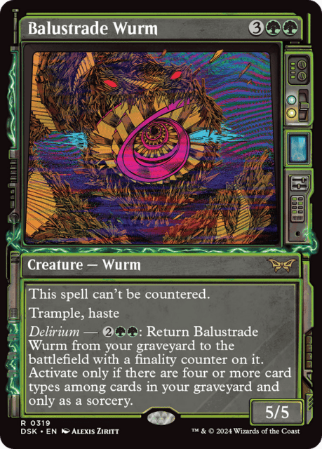 Balustrade Wurm (319) — Duskmourn: House of Horror