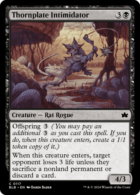 Thornplate Intimidator (117) — Bloomburrow