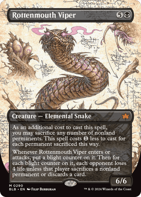 Rottenmouth Viper (290) — Bloomburrow