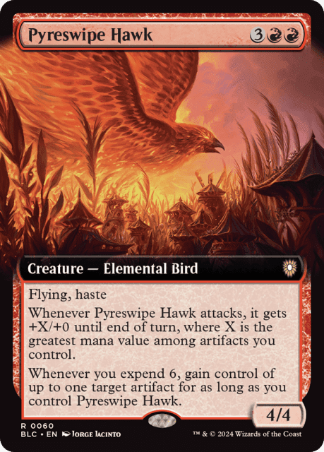 Pyreswipe Hawk (60) — Bloomburrow Commander