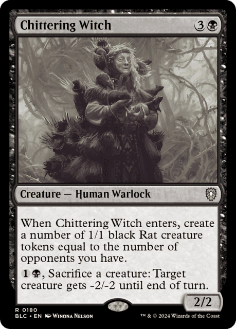 Chittering Witch (180) — Bloomburrow Commander