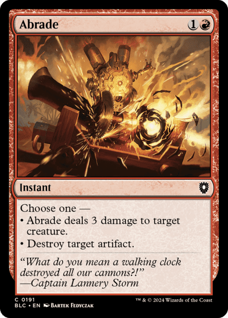 Abrade (191) — Bloomburrow Commander