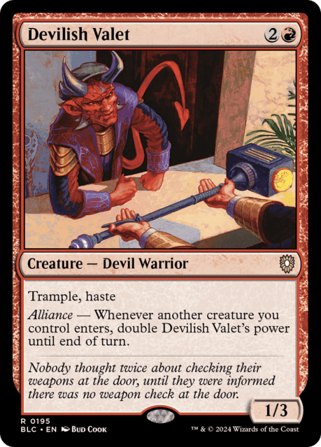 Devilish Valet (195) — Bloomburrow Commander