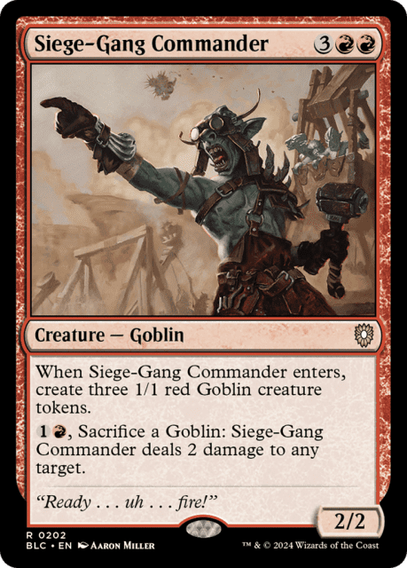 Siege-Gang Commander (202) — Bloomburrow Commander
