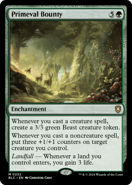 Primeval Bounty (232) — Bloomburrow Commander