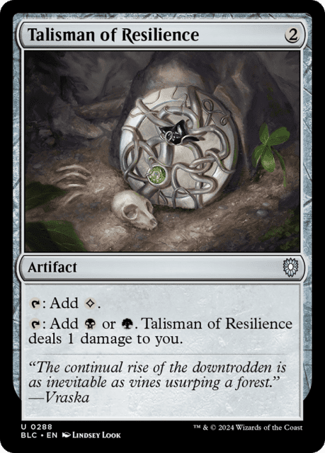 Talisman of Resilience (288) — Bloomburrow Commander