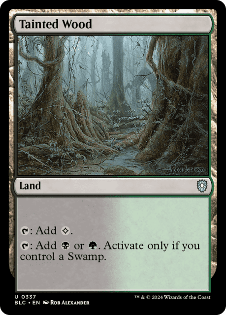 Tainted Wood (337) — Bloomburrow Commander