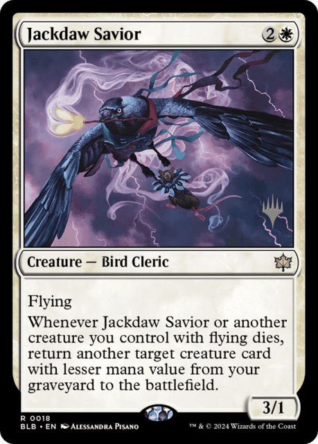 Jackdaw Savior (18) — Bloomburrow Promos