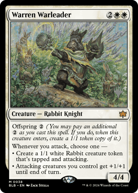 Warren Warleader (38) — Bloomburrow Promos