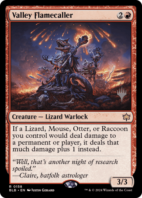 Valley Flamecaller (158) — Bloomburrow Promos