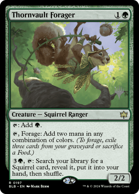 Thornvault Forager (197) — Bloomburrow Promos