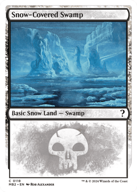 Snow-Covered Swamp (118) — Mystery Booster 2