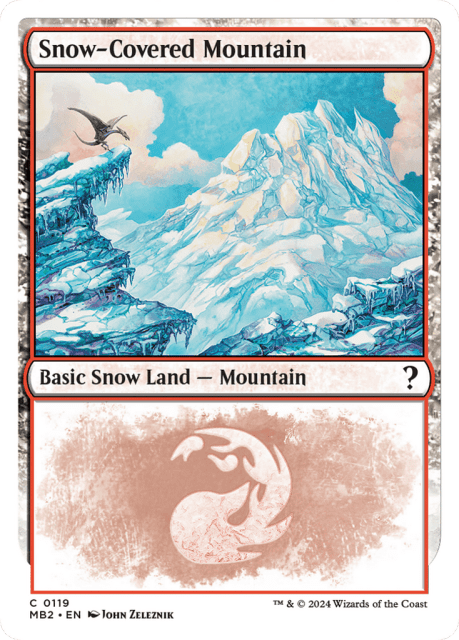 Snow-Covered Mountain (119) — Mystery Booster 2