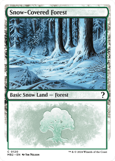 Snow-Covered Forest (120) — Mystery Booster 2