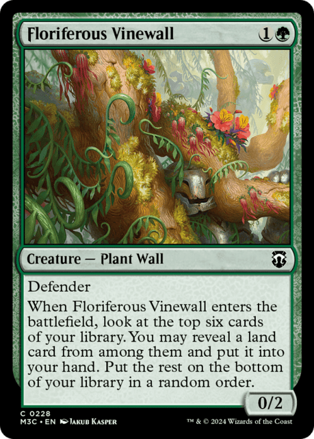 Floriferous Vinewall (228) — Modern Horizons 3 Commander