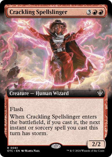 Crackling Spellslinger (61) — Outlaws of Thunder Junction Commander