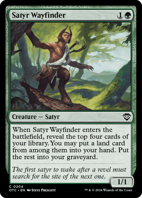 Satyr Wayfinder (204) — Outlaws of Thunder Junction Commander