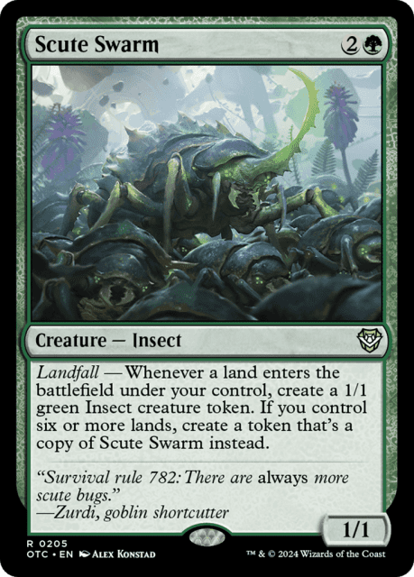 Scute Swarm (205) — Outlaws of Thunder Junction Commander