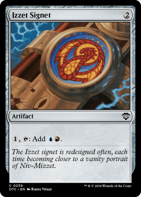 Izzet Signet (259) — Outlaws of Thunder Junction Commander