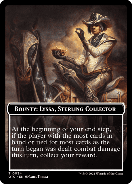 Bounty: Lyssa, Sterling Collector // Wanted! (34) — Outlaws of Thunder Junction Commander