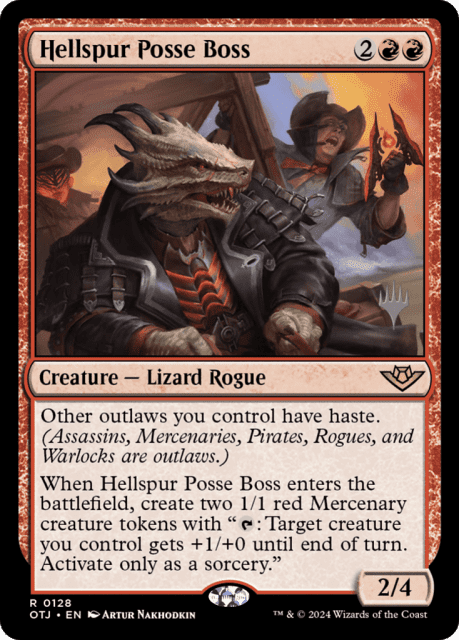 Hellspur Posse Boss (128) — Outlaws of Thunder Junction Promos