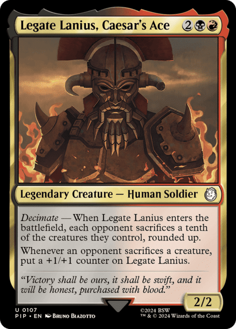 Legate Lanius, Caesar's Ace (107) — Fallout