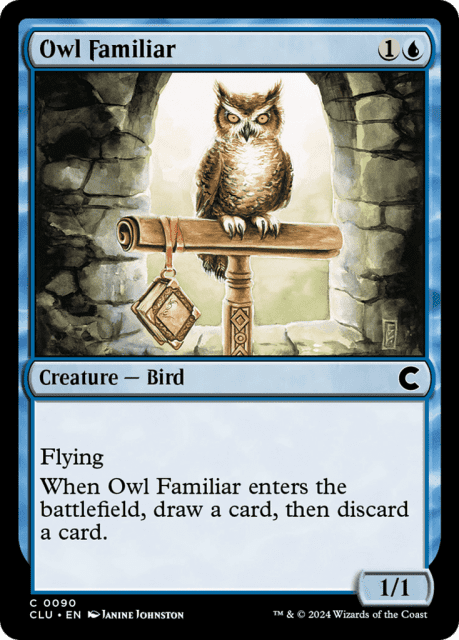 Owl Familiar (90) — Ravnica: Clue Edition