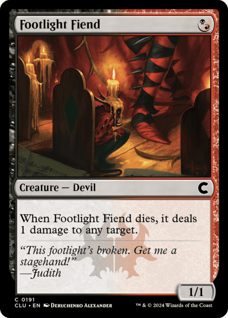 Footlight Fiend (191) — Ravnica: Clue Edition