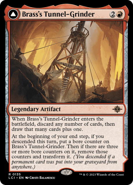 Brass's Tunnel-Grinder // Tecutlan, the Searing Rift (135) — The Lost Caverns of Ixalan