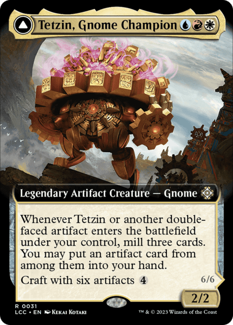 Tetzin, Gnome Champion // The Golden-Gear Colossus (31) — The Lost Caverns of Ixalan Commander