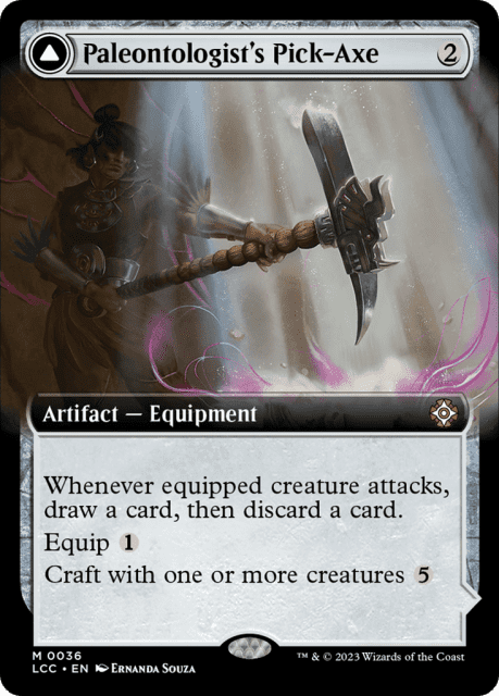 Paleontologist's Pick-Axe // Dinosaur Headdress (36) — The Lost Caverns of Ixalan Commander
