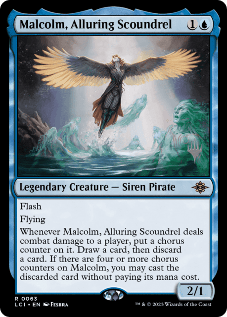 Malcolm, Alluring Scoundrel (63) — The Lost Caverns of Ixalan Promos